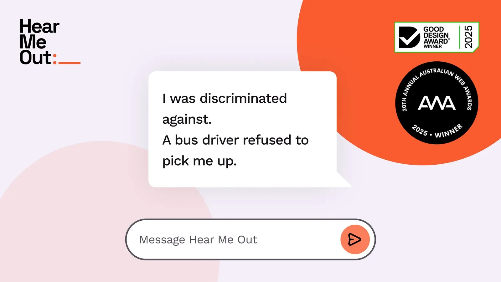 The Hear Me Out chat interface