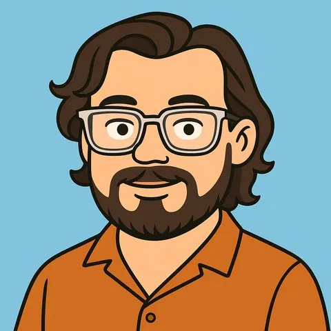 Illustrated portrait of Luke Thomas